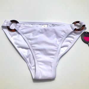 No Boundaries White Bikini Bottoms